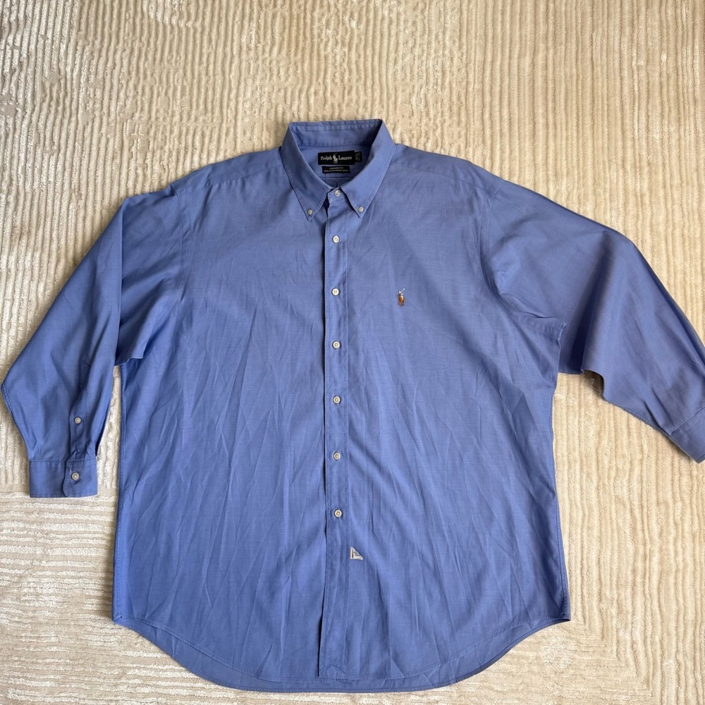 Ralph Lauren Button-Down Dress Shirt in Light Blue